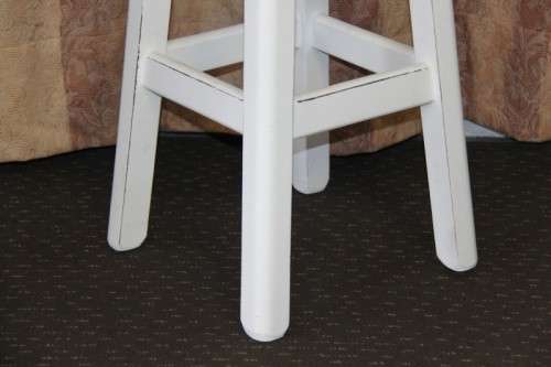 Two wonderful wooden white painted bar stools in incredible condition - bid/stool
