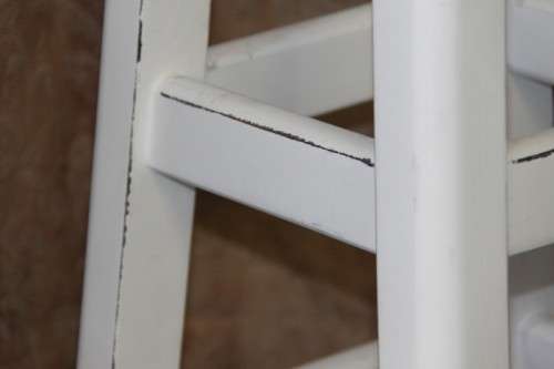 Two wonderful wooden white painted bar stools in incredible condition - bid/stool