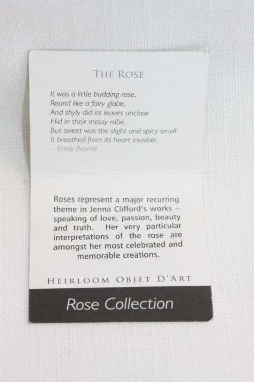An exquisite original Jenna Clifford sterling silver "The Rose" pendant on an Italian silver chain