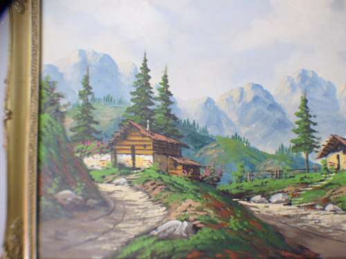 A fabulous signed "Roos" oil painting in a gorgeous antique frame in very good condition