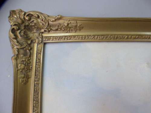 A fabulous signed "Roos" oil painting in a gorgeous antique frame in very good condition