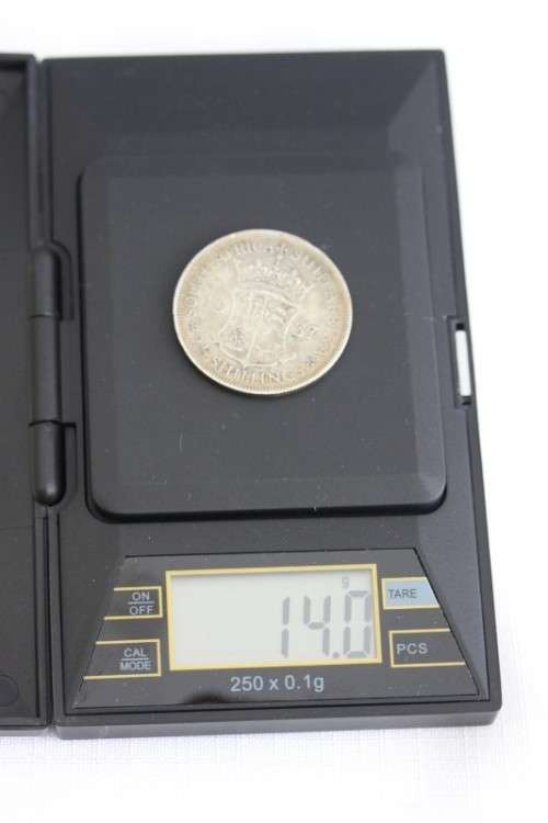 An amazing 1937 South African 2 1/2 shilling silver coin