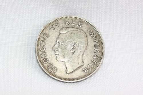 An amazing 1937 South African 2 1/2 shilling silver coin