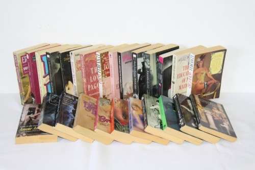 A great collection of 25x assorted erotica novel softcover books; perfect for retail bid/book RS17