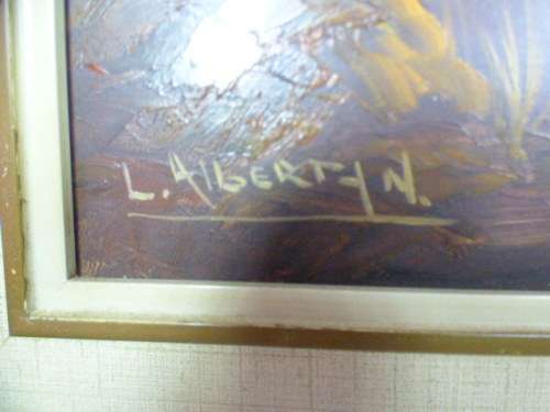 A spectacular original framed and signed L Albertyn (1931-2011) oil on board beach scene painting!!