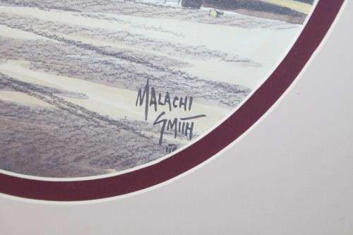 A set of four stunning (larger) signed Malachi Smith prints; unframed & in broad borders - RS17Sale