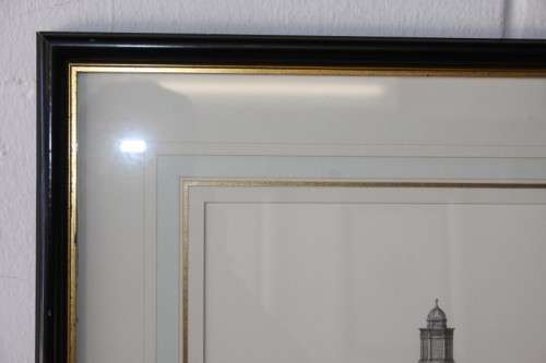 A superb architectural framed print titled "The elevation of Merenworth Castle near Maidstone" RS17