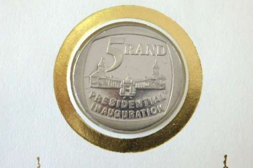 Both RSA 1994 first day covers from the Presidential Inauguration of Nelson Mandela - incl. R5 coin!