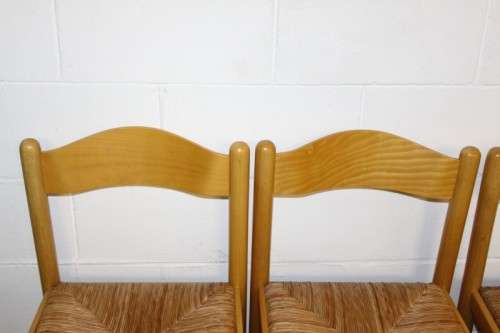Awesome yellow wood "bentwood back" bar chairs with wicker seats in excellent condition - Stunning;