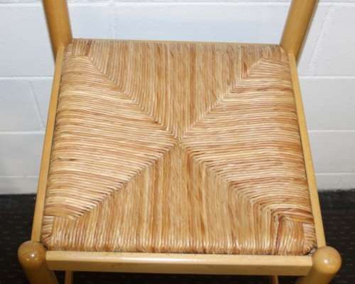Awesome yellow wood "bentwood back" bar chairs with wicker seats in excellent condition - Stunning;