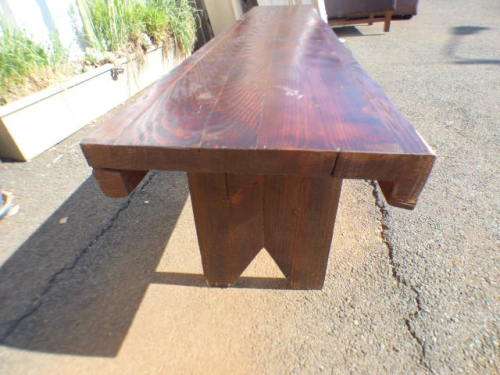 Two stunning and sturdy long wooden outdoor benches in great condition!! Bid/bench