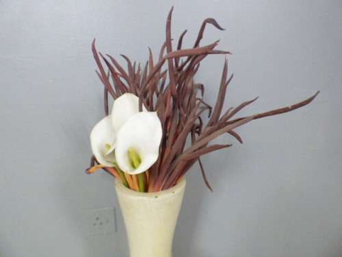 A beautiful HUGE floor standing ceramic vase. Gorgeous on its own or w/ large flower cuttings.