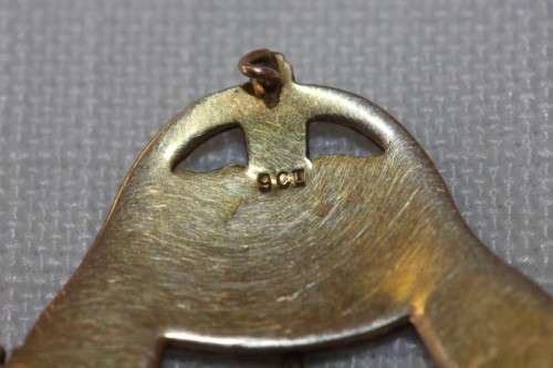 A very rare antique WW2 (9ct gold) Royal Navy officer's enamelled sweetheart brooch with kings crown