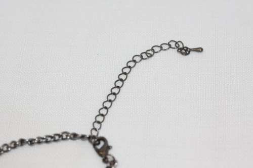 **RS17** A beautiful "large" pink rhinestone heart-shaped pendant on a long silver metal chain