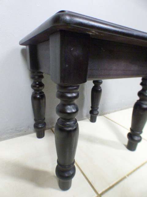 A gorgeous, heavy dark wood occasional/ display/ side table, perfect in your living rooms!!