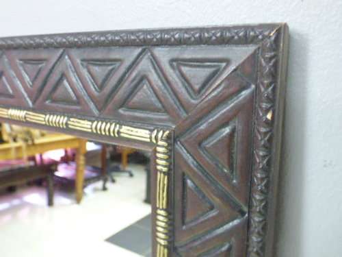 Fantastic large wall mirror w/ a fabulous wooden frame. Perfect in a large room - RS17Sale