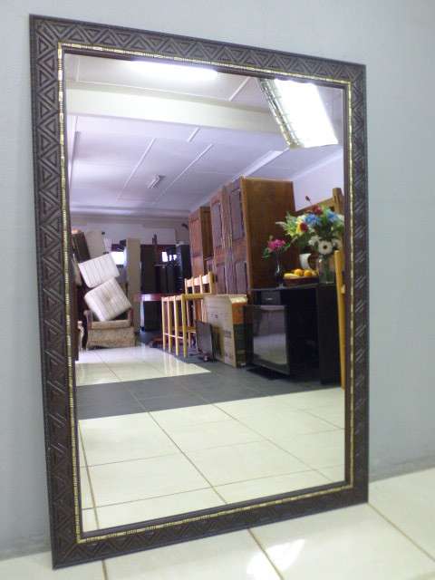 Fantastic large wall mirror w/ a fabulous wooden frame. Perfect in a large room - RS17Sale