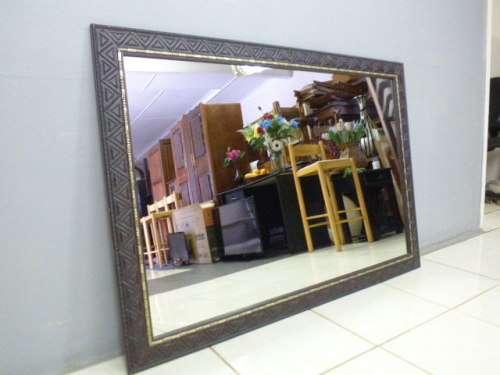 Fantastic large wall mirror w/ a fabulous wooden frame. Perfect in a large room - RS17Sale