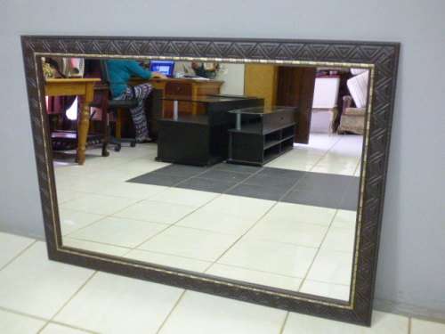 Fantastic large wall mirror w/ a fabulous wooden frame. Perfect in a large room - RS17Sale