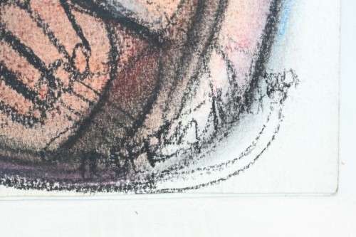 Fantastic original unframed Godfrey Ndaba mixed media drawing - African hand Piano - RS17Sale