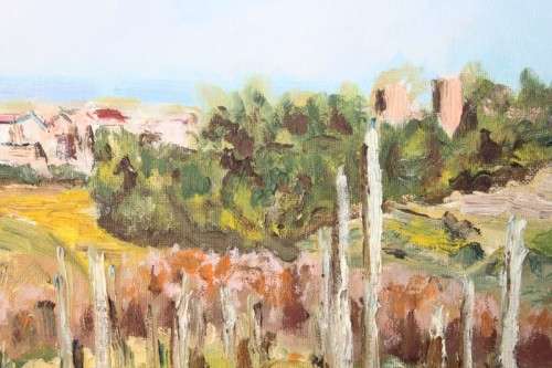 A superb original, framed and signed oil painting of a magnificent farm scene