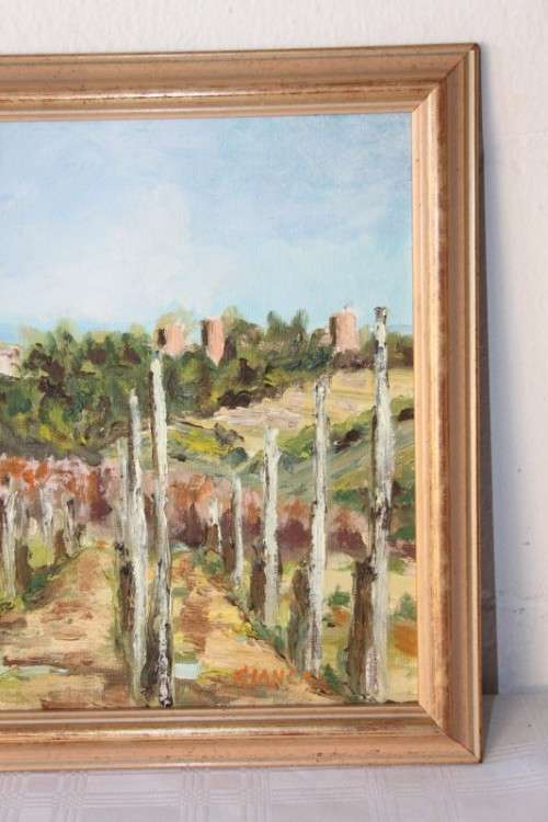 A superb original, framed and signed oil painting of a magnificent farm scene