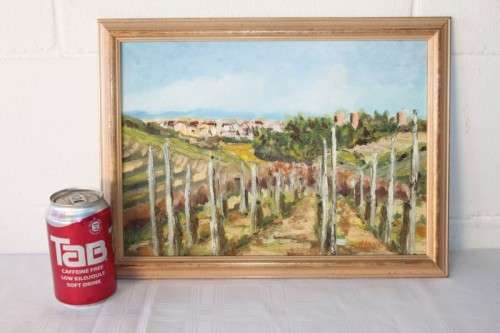 A superb original, framed and signed oil painting of a magnificent farm scene