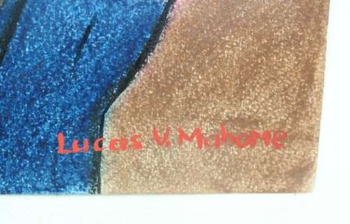 Superb original signed unframed "Lucas V. Mahome" watercolour painting of a trumpet player RS17Sale