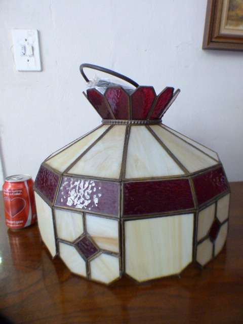 An absolutely beautiful (large) stained glass ceiling light with a gorgeous combination of colours