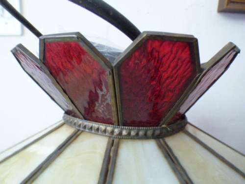 An absolutely beautiful (large) stained glass ceiling light with a gorgeous combination of colours