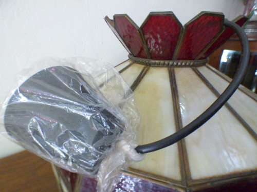 An absolutely beautiful (large) stained glass ceiling light with a gorgeous combination of colours