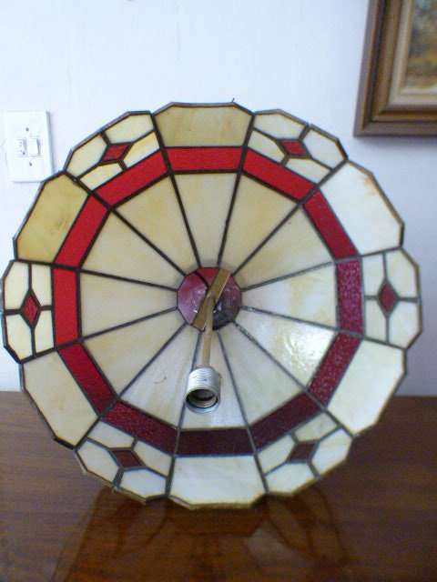 An absolutely beautiful (large) stained glass ceiling light with a gorgeous combination of colours