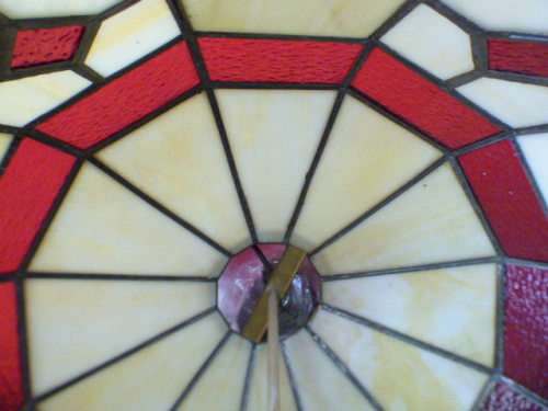 An absolutely beautiful (large) stained glass ceiling light with a gorgeous combination of colours