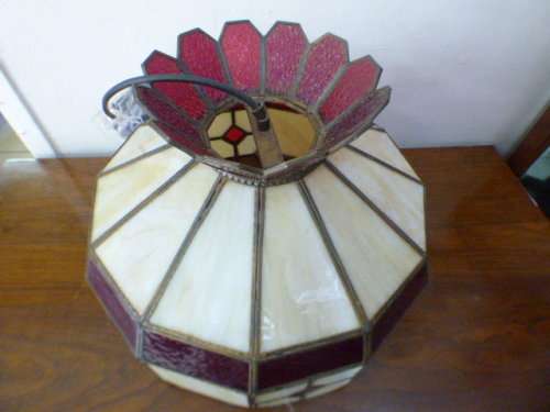 An absolutely beautiful (large) stained glass ceiling light with a gorgeous combination of colours