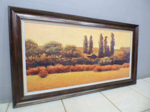 A fabulous large framed autumn themed painting on board- beautiful on a large wall!!!