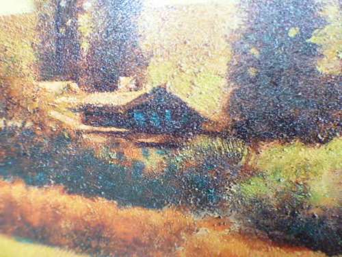 A fabulous large framed autumn themed painting on board- beautiful on a large wall!!!