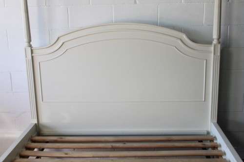 A magnificent Olympic Queen-sized (four poster) white bed in stunning condition