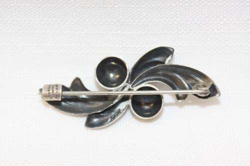 A superb mid-century sterling silver ladies brooch by Danish modernist designer John L. Lauritzen