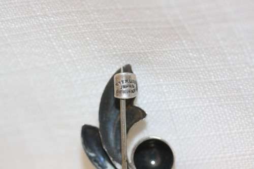 A superb mid-century sterling silver ladies brooch by Danish modernist designer John L. Lauritzen