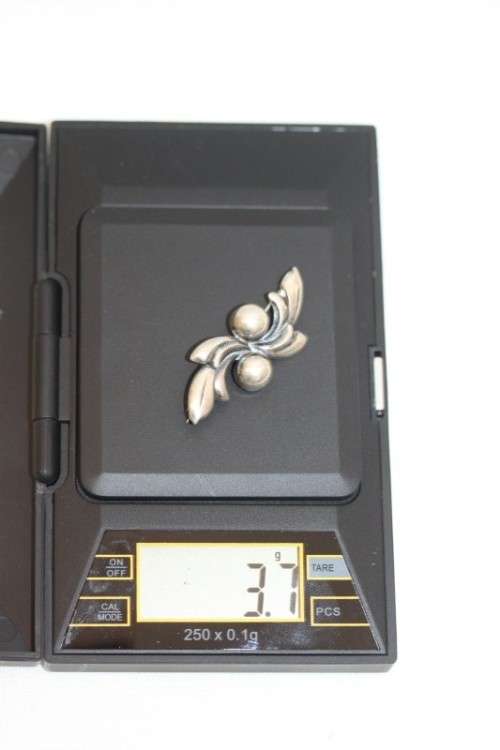 A superb mid-century sterling silver ladies brooch by Danish modernist designer John L. Lauritzen