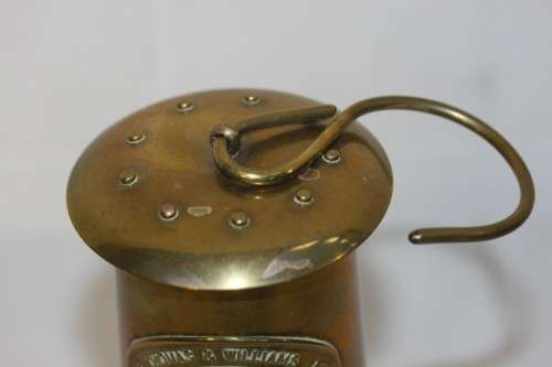 An amazing antique "E. Thomas & Williams" brass Cambrian miners lantern