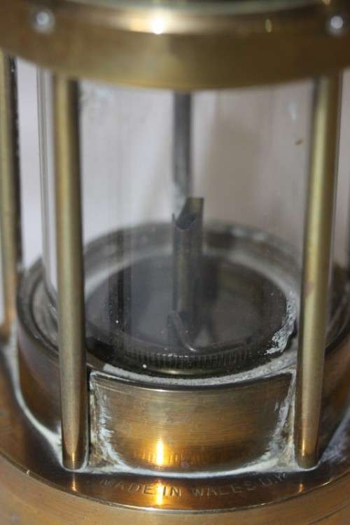 An amazing antique "E. Thomas & Williams" brass Cambrian miners lantern