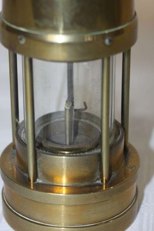 An incredible antique "E. Thomas & Williams" brass Cambrian miners lantern