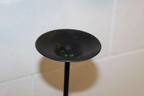 A stunning tall wrought iron 3-candle floor standing candle stand/ holder in excellent condition