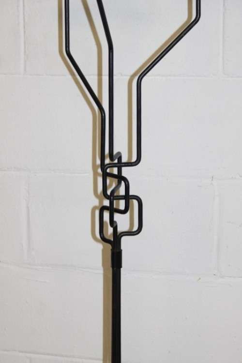 A stunning tall wrought iron 3-candle floor standing candle stand/ holder in excellent condition