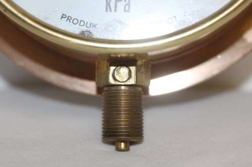 An amazing vintage "Ferris" South African Railways solid brass pressure gauge