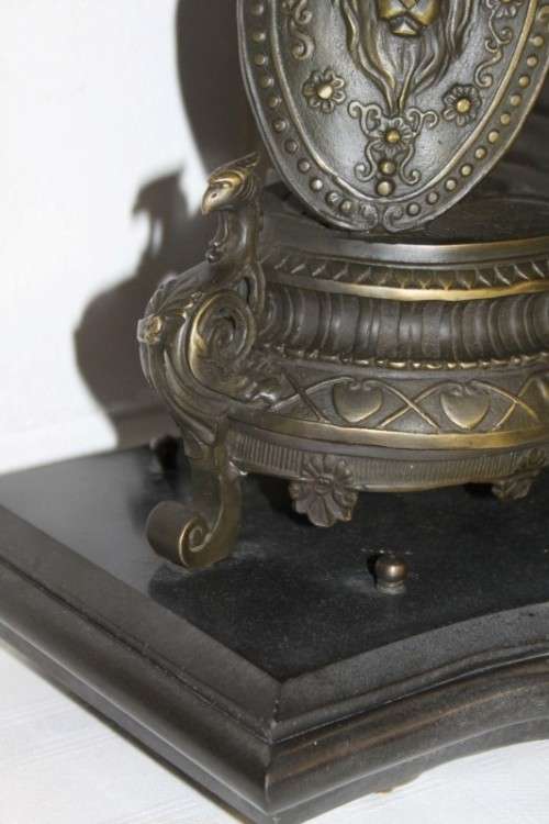 A spectacular large (64.5cm) Demetre Chiparus bronze "Goddess Britannia" revival mantle clock RS17CL