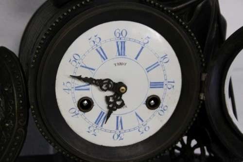 A spectacular large (64.5cm) Demetre Chiparus bronze "Goddess Britannia" revival mantle clock RS17CL