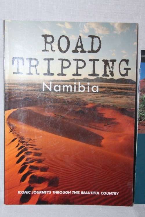 Two geographical books on navigation in Namibia, including a compact travel map