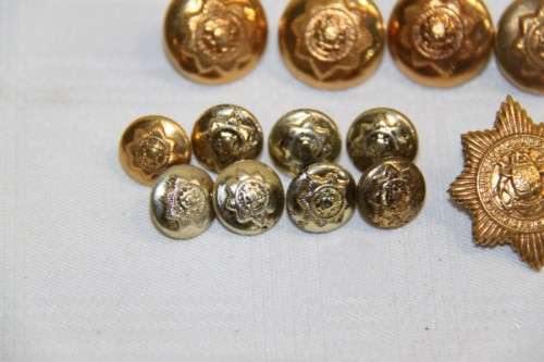 A stunning large collection of South African Police buttons and badges including "SAP" badges